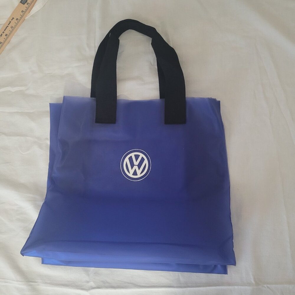 VW Blue Tote Bag Volkswagen Heavy Reusable Tote
